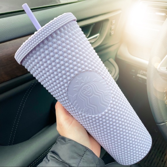 Starbucks Other - Starbucks Bling Studded Lilac Purple Pastel Matte Tumbler Cold Cup Venti NWT